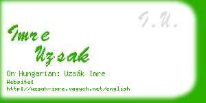 imre uzsak business card